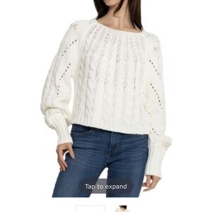 Women's Free People winter White Sandre Sweater